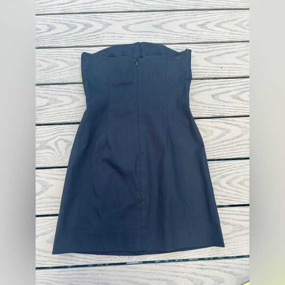 NWT Intermix small black strapless mini body-con office siren Y2K dress - Picture 8 of 9